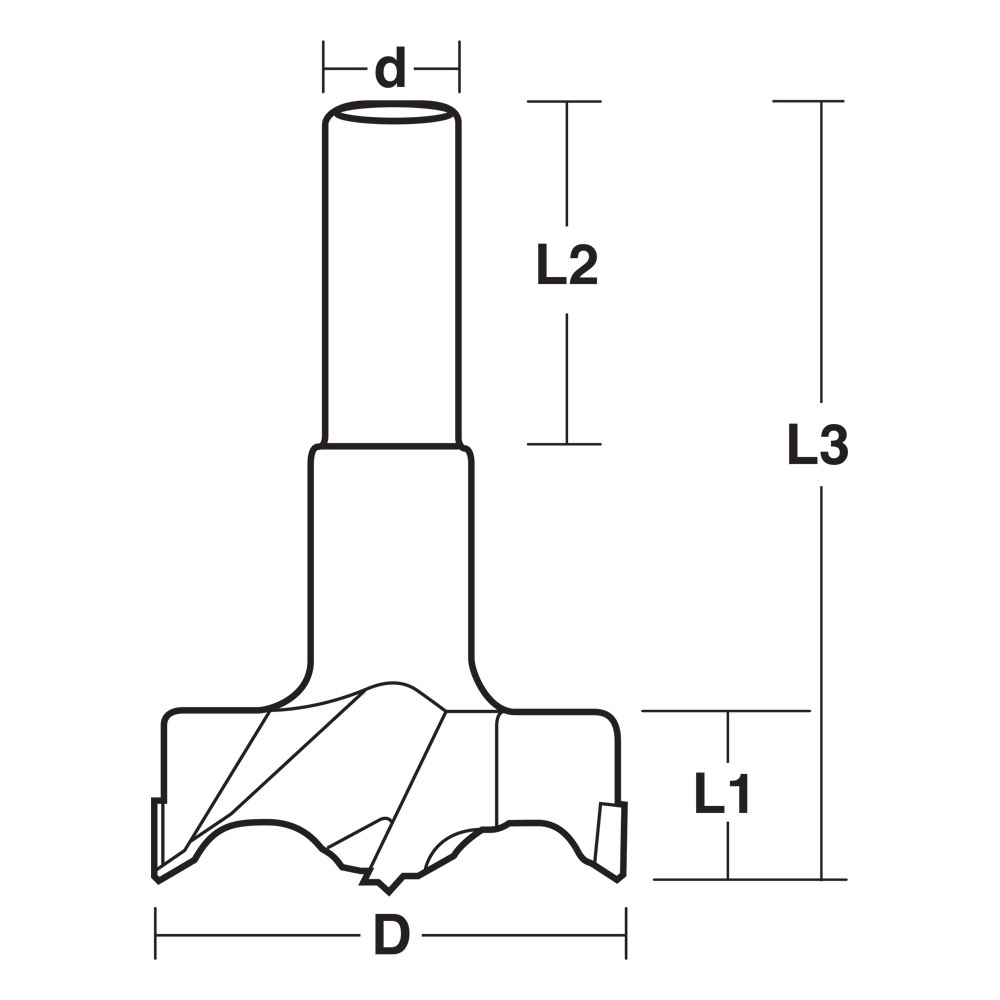 Hinge Boring Bit - Right Hand - Image 2