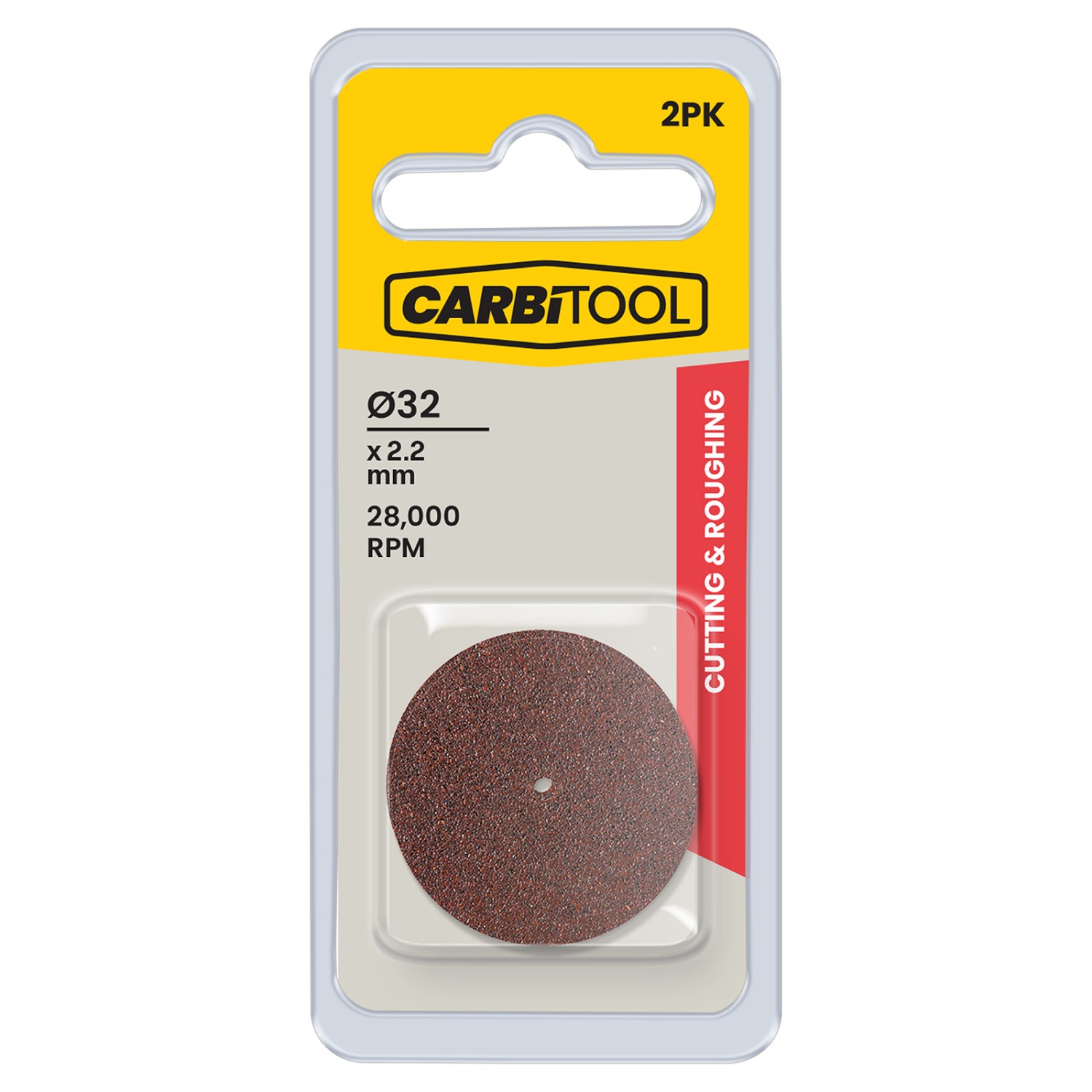 DISC ROUGHING METAL 32x2.2MM 2PK - Carbitool